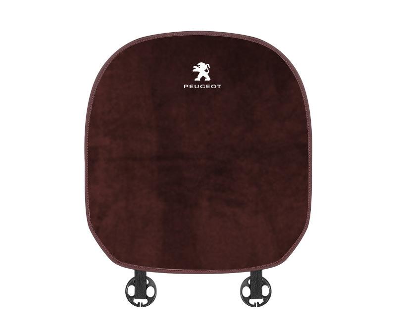 Suitable For Peugeot Car Flannel Back Cushion Seat Cushion Brown