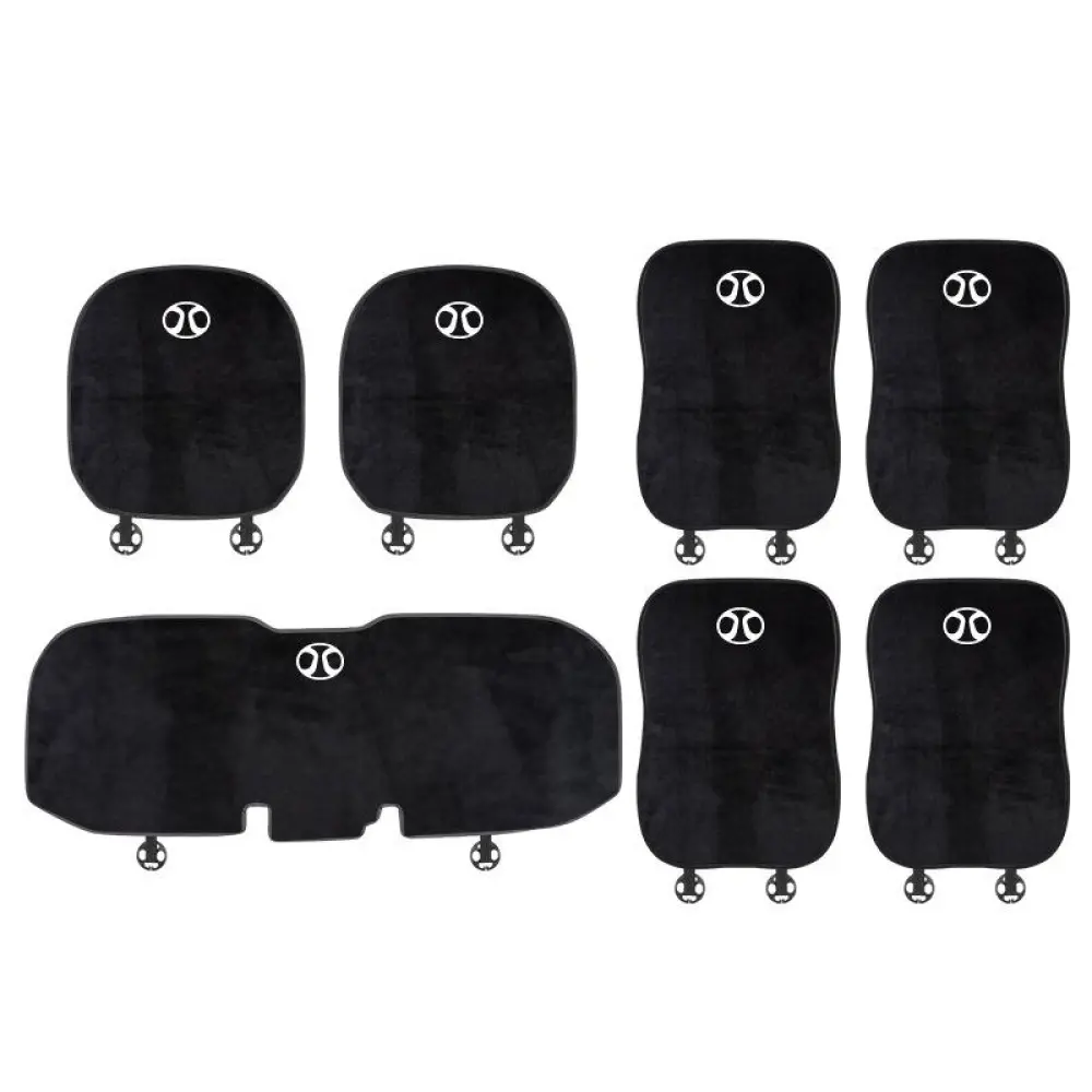 Suitable for Senova Car Flannel Back Cushion Seat Cushion Black