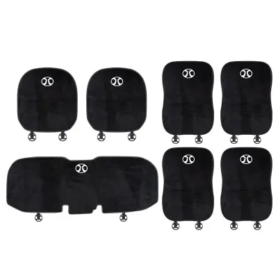 Suitable for Senova Car Flannel Back Cushion Seat Cushion Black 01