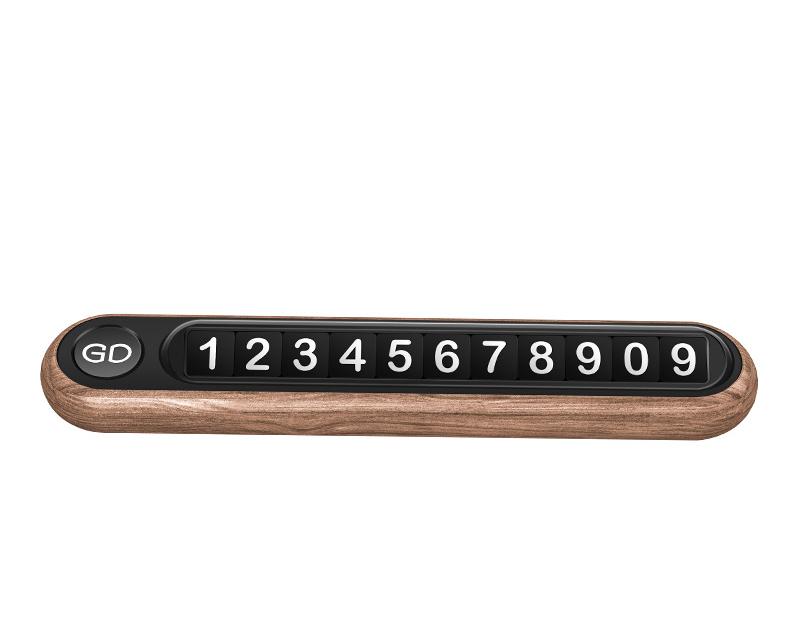 Walnut Button Temporary Parking Sign Can Hide The Car Moving Number Plate Silver