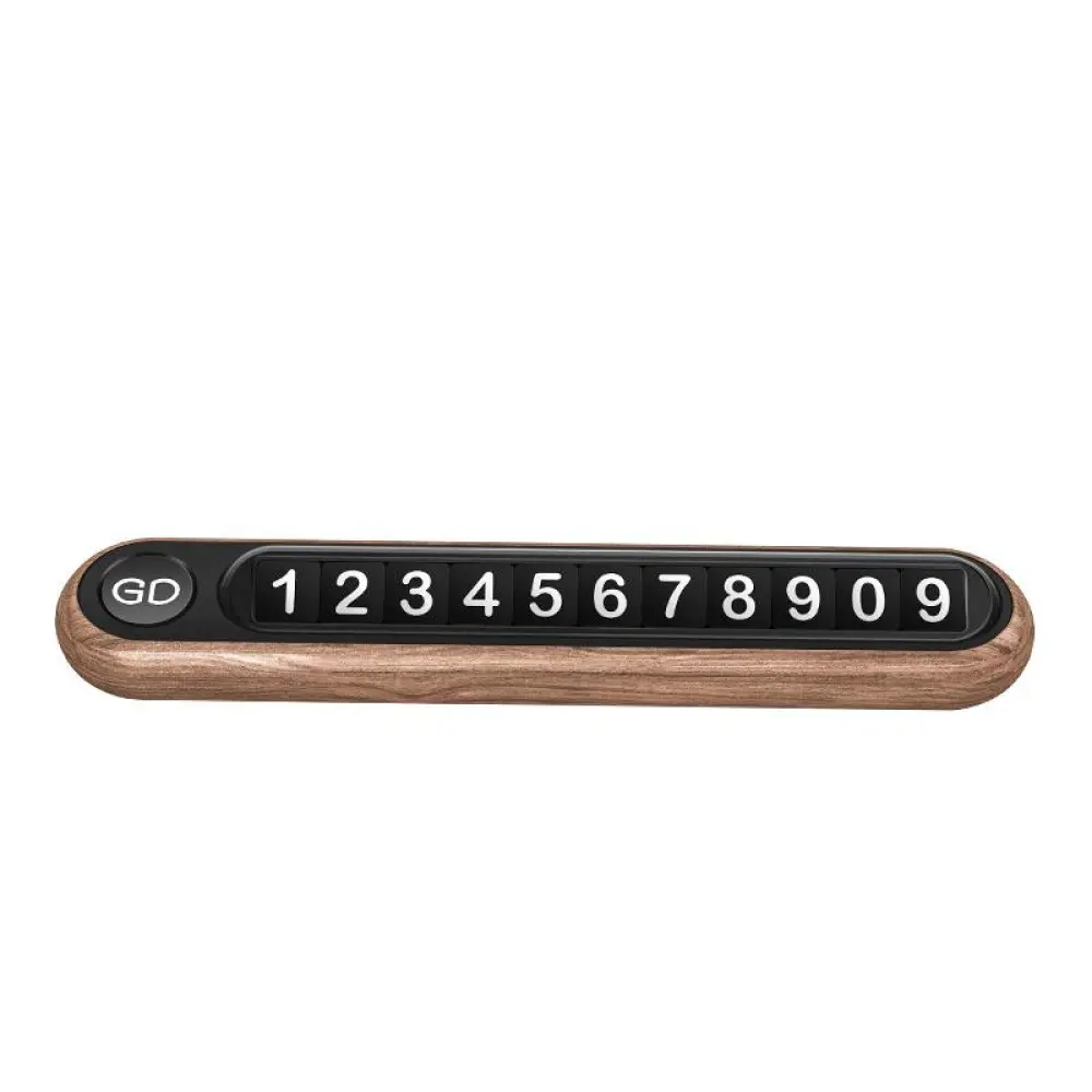 Walnut Button Temporary Parking Sign Can Hide The Car Moving Number Plate Silver