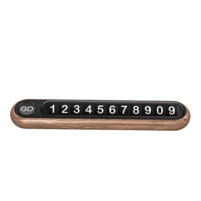 Walnut Button Temporary Parking Sign Can Hide The Car Moving Number Plate Silver 01