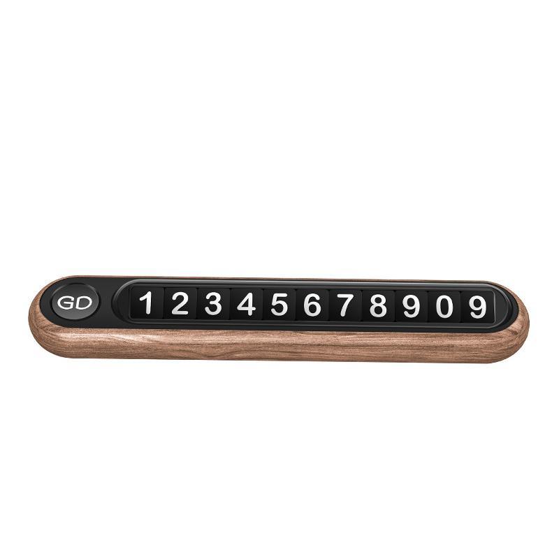 Walnut Button Temporary Parking Sign Can Hide The Car Moving Number Plate Silver