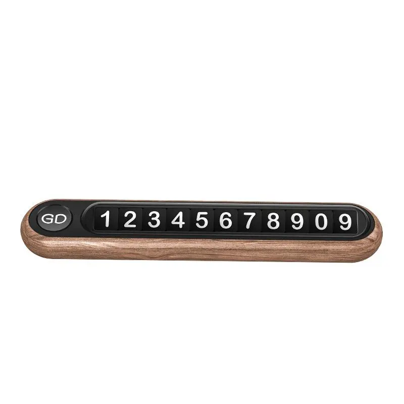 Walnut Button Temporary Parking Sign Can Hide The Car Moving Number Plate Silver