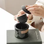 Wooden Anti-Scalding Handle Portable Car Tea Gift Set