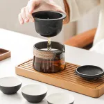 Wooden Anti-Scalding Handle Portable Car Tea Gift Set