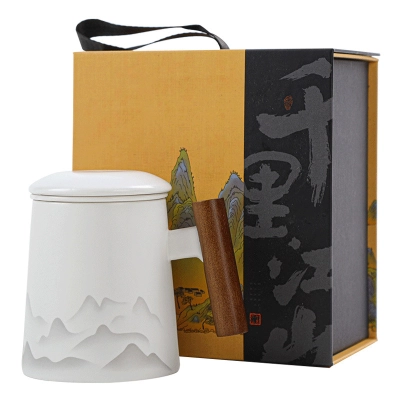 Wooden Handle Portable Car Tea Gift Set 02