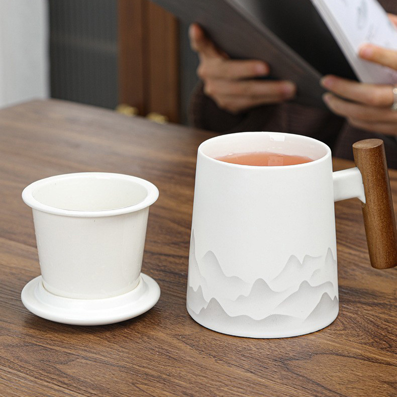 Wooden Handle Portable Car Tea Gift Set