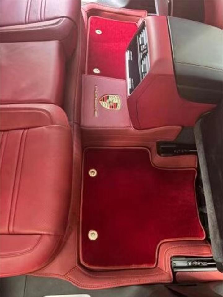 Suitable For Benz Full Encircling Car Floor Mat Leather Plus Star Blanket-Red review ar