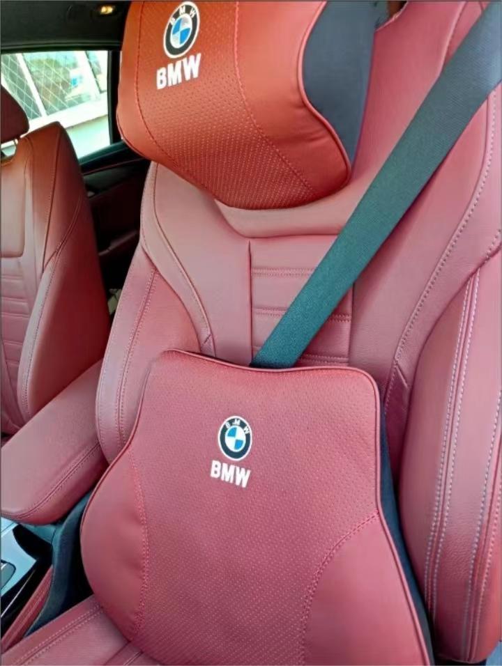 Suitable For Bmw Car Neck Pillow Waist Cushion Red review ho