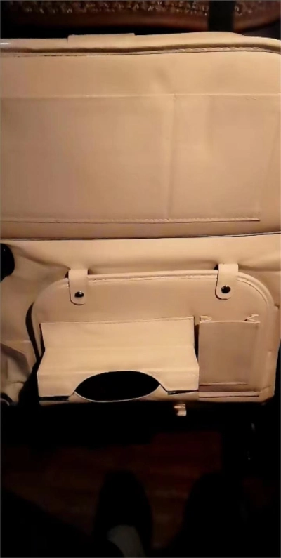 Leather Car Seat Storage Hanging Bag Beige review er