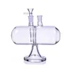 Unique 8 Inch Infinity Waterfall Gravity Bongs Invertible Lipless Glass Water Pipes