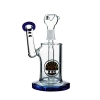 6 Inch Cheap Bong Small Sidecar Bubbler Mini Glass Water Pipe Dab Rig W/ Inline Perc