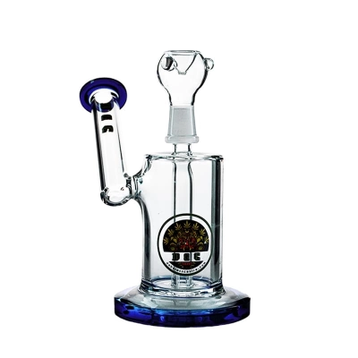 6 Inch Cheap Bong Small Sidecar Bubbler Mini Glass Water Pipe Dab Rig W/ Inline Perc 01