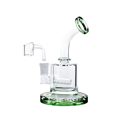 6 Inch Cheap Mini Dab Rigs Thick Glass Micro Bongs Small Water Pipe W/ Inline Perc 02