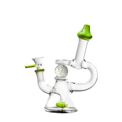 Cheap Glow In The Dark Spinning Ball Glass Bubble Bongs Showerhead Mini Dab Rigs  02