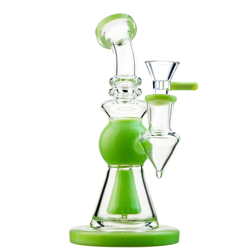 8 Inch Heady Glass Bong Little Beaker Dab Rig Showerhead Perc Water Pipe
