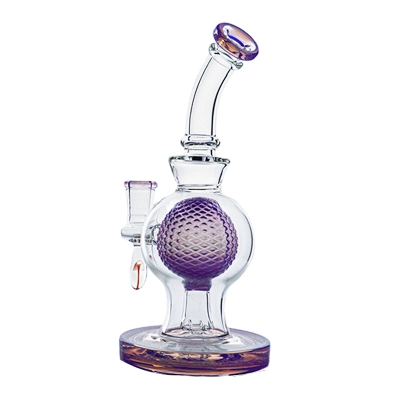 8 Inch Green Best Bong Showerhead Perc Small Dab Rig Portable Heady Glass Water Pipe 02