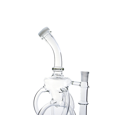 Cool Clear Glass Recycler Bong Inline Perc Water Pipe Dab Rig 02