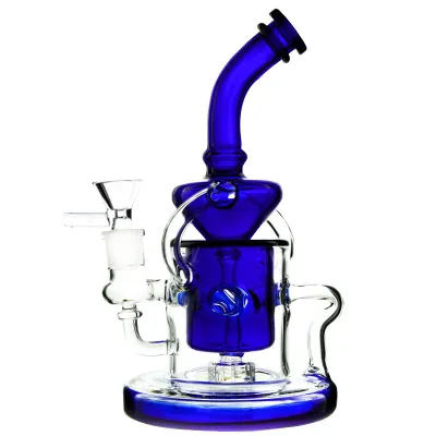 Best Tornado Klein Recycler Bongs Showerhead Perc Heady Glass Oil Dab Rigs 02