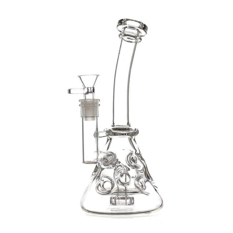 10 Inch Faberge Egg Swiss Perc Clear Glass Beaker Bongs Showerhead Best Small Mini Dab Rigs