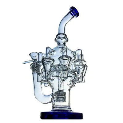 12 Inch Chandelier Glass Recycler Dab Rig Octopus Bong W/ Matrix Perc 01