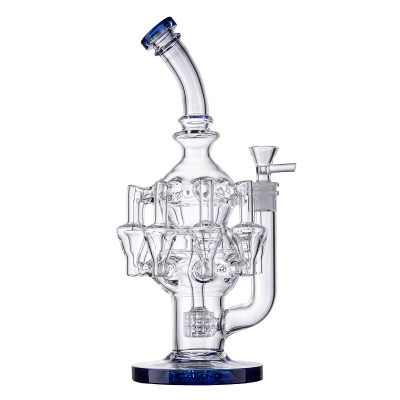12 Inch Chandelier Glass Recycler Dab Rig Octopus Bong W/ Matrix Perc 02