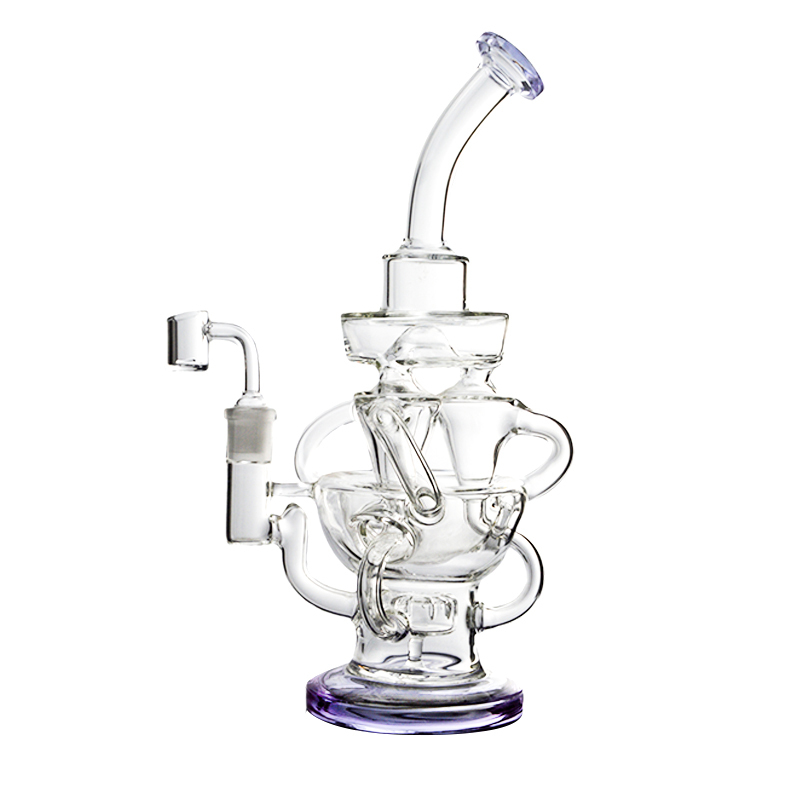 Crazy Half Fab Egg Triple Recycler Dab Rigs 