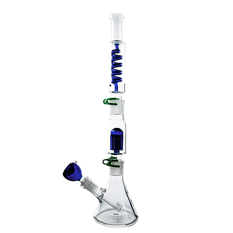 17'' Large Removable Condenser Coil Bong W/ Tree Perc Beaker Bubbler 