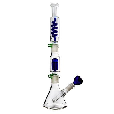 16 Inch 6 Arm-tree Perc Freeze Big Water Pipe Cool Glass Beaker Bong  02