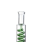 green coil perc glass bong and large mouthpiece