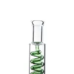 green coil perc glass bong and large mouthpiece