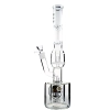 Honeycomb Perc Glass Bong Clear Big Can Bubbler 
