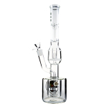 Honeycomb Perc Glass Bong Clear Can Bubbler 