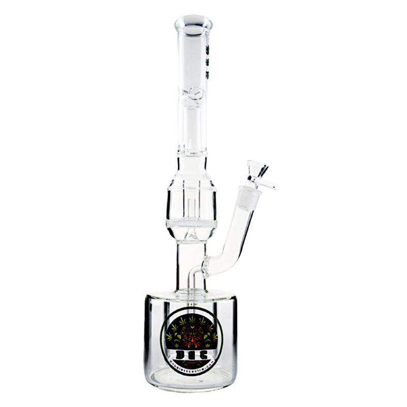 Honeycomb Perc Glass Bong Clear Can Bubbler 
