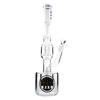 Honeycomb Perc Glass Bong Clear Big Can Bubbler  02