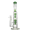 15 Inch Double 8 Arms tree Perc Big Bong Thick Glass Straight Water Pipe