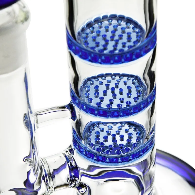 Triple Honeycomb Perc Bong 