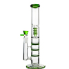 12 Inch Cheap Straight Tube Clear Bongs Triple Honeycomb Perc Glass Water Pipes