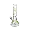 Cool Cheap Glow in the Dark Leaf Beaker Bongs Mini Glass Dab Rig For Sale