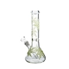 Cool Cheap Glow in the Dark Leaf Beaker Bongs Mini Glass Dab Rig For Sale