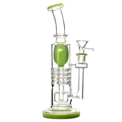 Torus Ratchet Barrel Prec Heady Glass Bong Portable Bubbler  02