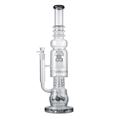 20 Inch Mushroon-Jellyfish Perc Black Big Bongs Thick Glass Huge Water pipe 01
