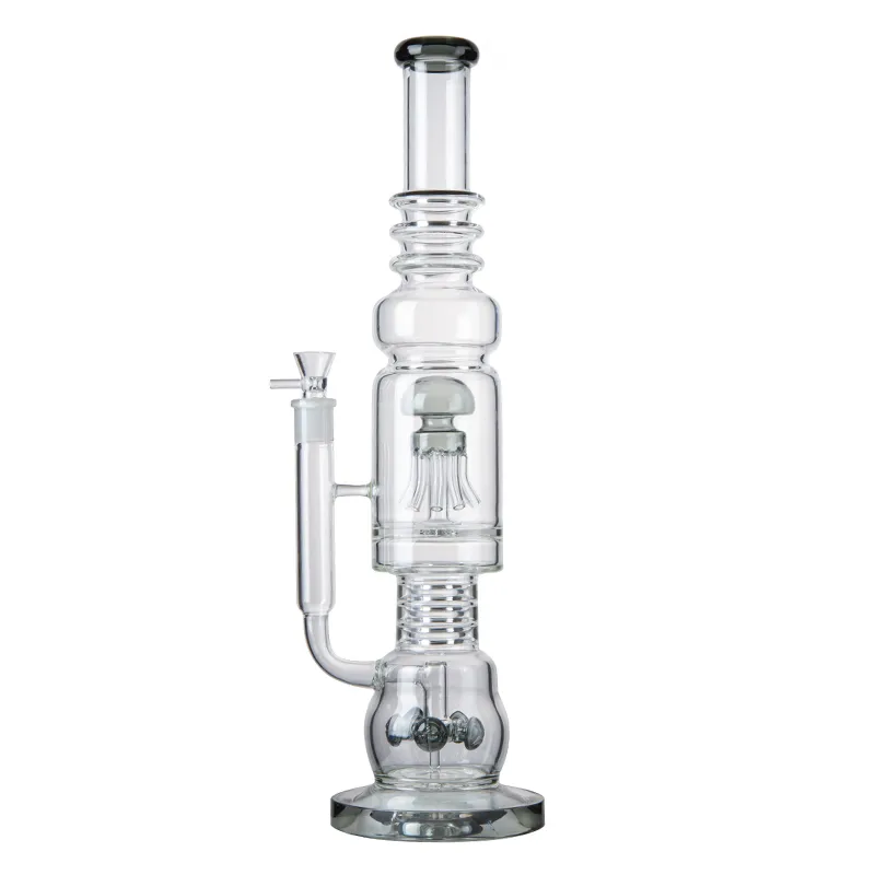 20 Inch Mushroon-Jellyfish Perc Black Big Bongs Thick Glass Huge Water pipe