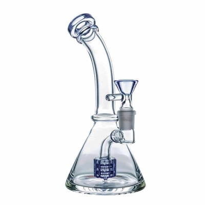 8 Inch Cheap Mini Bong Glass Beaker Water Pipe Pocket Dab Rig W/ Matrix Perc 02
