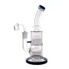 8 Inch Double Tree Arms Perc Dab Rig Jelly-Fish Perc Thick Glass Bongs Mini Water Pipe