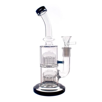 8 Inch Double Tree Arms Perc Dab Rig Jelly-Fish Perc Thick Glass Bongs Mini Water Pipe 02