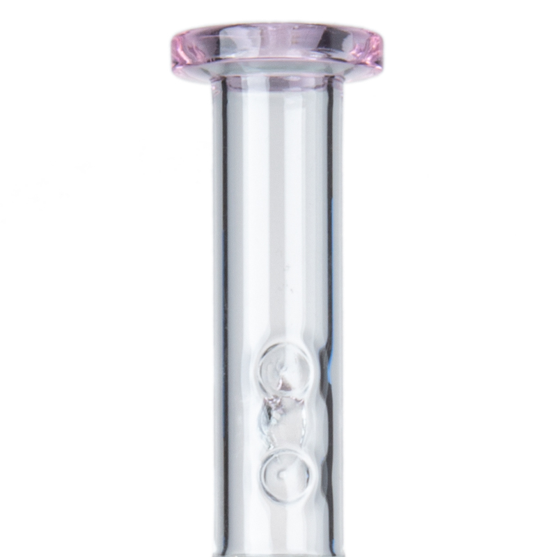 Pink Straight Tube Ice Bong