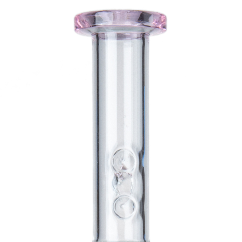 Pink Straight Tube Ice Bong
