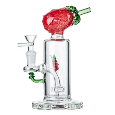 Fruit Pineapple Cool Bong Small Dab Rigs Bubbler Glass Water Pipes W/ Showerhead Perc 02